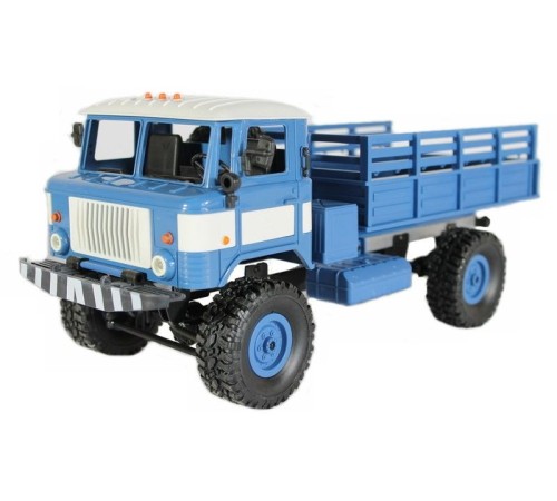Радиоуправляемая машина MN MODEL ГАЗ-66 грузовая (синяя) 4WD 2.4G 1/16 RTR