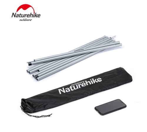 Стойки для тента Naturehike NH19PJ042 оцинкованное железо 2,4 м 4 секции (2шт), 6927595741931