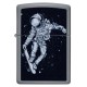 Зажигалка ZIPPO Skateboarding Astronaut с покрытием Flat Grey, латунь/сталь, серая, 38x13x57 мм
