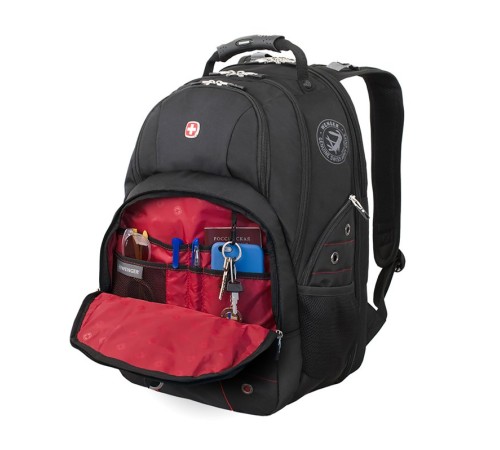Рюкзак WENGER, 15”,черный/красный,  34x18x47 см, 29 л