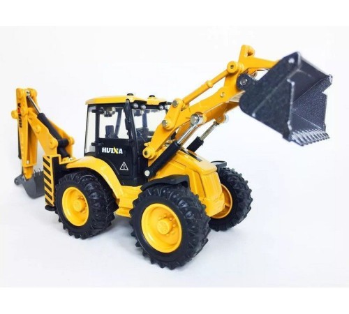 Металлический колесный экскаватор HUI NA TOYS 1/50