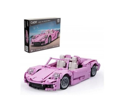 Конструктор CaDA спортивный автомобиль Pink Holiday 1/12 (1181 деталь)