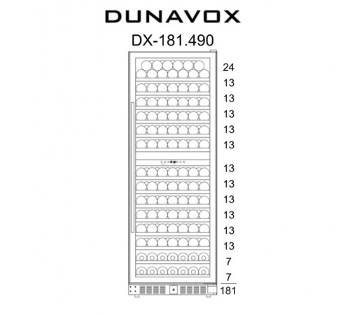 Винный шкаф Dunavox DX-181.490SDSK