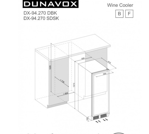 Винный шкаф компрессорный Dunavox DX-94.270SDSK