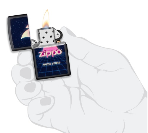 Зажигалка ZIPPO Classic с покрытием Black Matte, латунь/сталь, чёрная, матовая, 38x13x57 мм