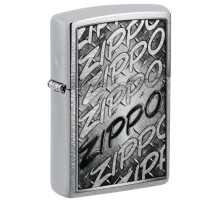 Зажигалка ZIPPO с покрытием Brushed Chrome, латунь/сталь, серебристая, 38x13x57 мм