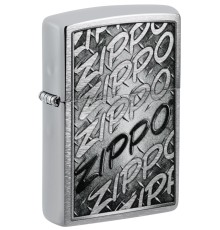 Зажигалка ZIPPO с покрытием Brushed Chrome, латунь/сталь, серебристая, 38x13x57 мм