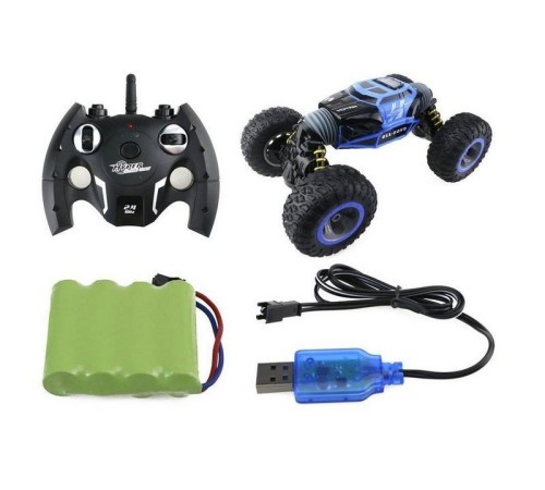 Радиоуправляемая машинка-перевертыш Hyper 2.4G 1/16 RTR (синяя) + Ni-Cd и З/У
