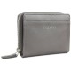 Кошелёк женский BUGATTI Lady Top, на молнии, серый, натуральная воловья кожа, 12х2,5х9 см