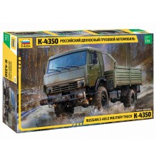 Сборная модель ZVEZDA Российский двухосный грузовой автомобиль К-4350, 1/35