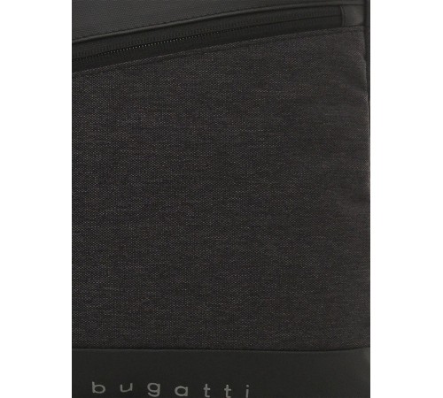 Сумка кросс-боди BUGATTI Universum, графитовая, полиэстер меланж/тарпаулин, 23х4х27 см, 2,5 л