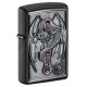 Зажигалка ZIPPO Winged Dragon Cross с покрытием Black Matte, латунь/сталь, чёрная, 38x13x57 мм