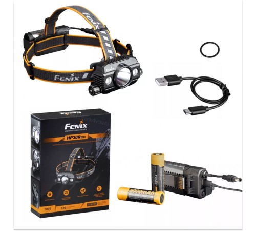 Налобный фонарь Fenix HP30R V2.0, черный, HP30RV20