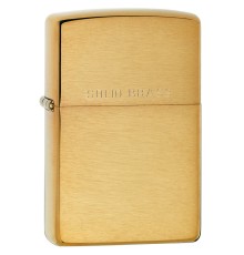 Зажигалка ZIPPO с покрытием Brushed Brass, латунь/сталь, золотистая, матовая, 38x13x57 мм