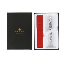 Подарочный набор Cross: шариковая ручка Cross Botanica Red Hummingbird Vine с чехлом для ручки