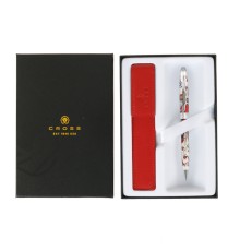 Подарочный набор Cross: шариковая ручка Cross Botanica Red Hummingbird Vine с чехлом для ручки