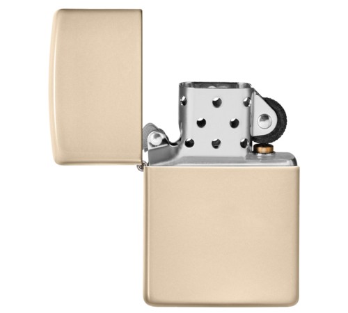 Зажигалка ZIPPO Classic с покрытием Flat Sand, латунь/сталь, бежевая, матовая, 38x13x57 мм