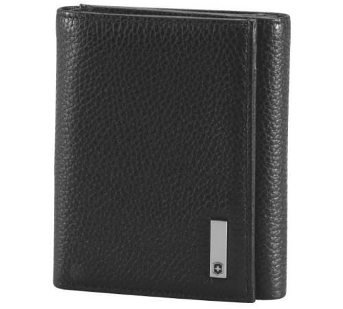 Портмоне VICTORINOX Altius 3.0 Athens, чёрное, натуральная тиснёная кожа наппа, 9x3x10 см