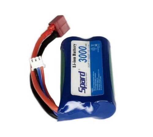 Аккумулятор Li-Ion Spard 3000mAh, 7,4V, 10C, T‐plug для Remo Hobby 1/16, Himoto 1/18