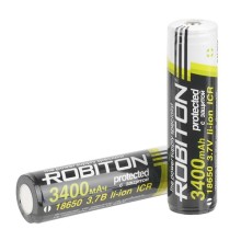 Аккумулятор 18650 Robiton 3.4/Li18650 (NCR18650B) 3400мАч с защитой BL1, 13485