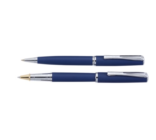 Набор  Pierre Cardin PEN&PEN: ручка шариковая + роллер. Цвет - синий матовый. Упаковка Е.