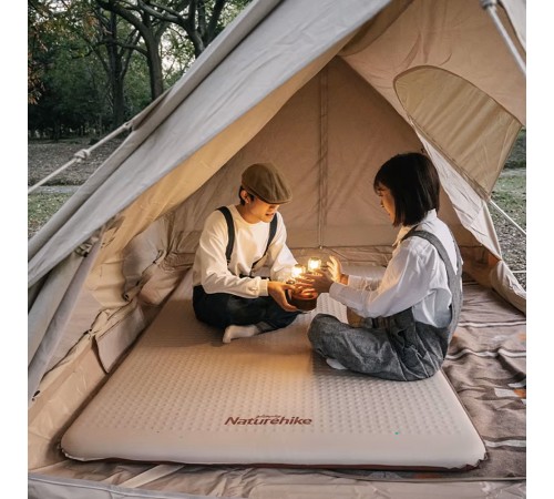Коврик самонадувной Naturehike NH21FCD11  бежево-коричневый 6см, 6927595793312
