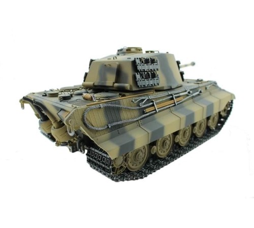 Радиоуправляемый танк Torro King Tiger 1/16, ВВ-пушка, дым, деревянная коробка V3.0 2.4G RTR