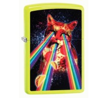 Зажигалка ZIPPO Classic с покрытием Neon Yellow, латунь/сталь, жёлтая, глянцевая, 36x12x56 мм