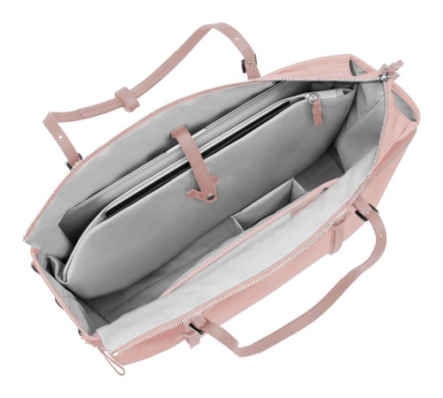Сумка VICTORINOX Victoria Charisma 15,6'', розовое золото, нейлон/кожа/микрозамша, 43x15x33 см, 22 л