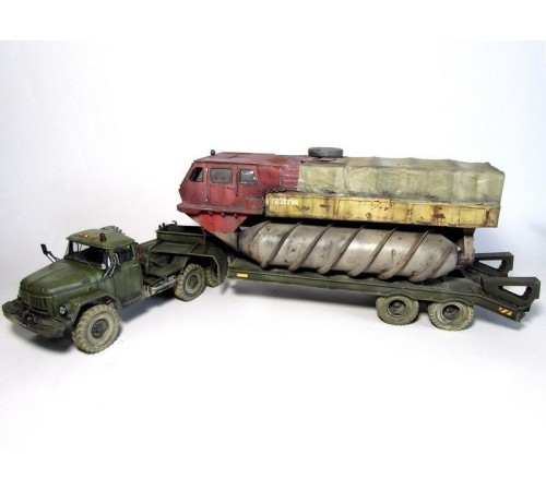 Сборная модель AVD Шнекороторный снегоболотоход ЗИЛ-4904, 1/43