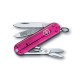 Нож-брелок VICTORINOX Classic, 58 мм, 7 функций, полупрозрачный розовый