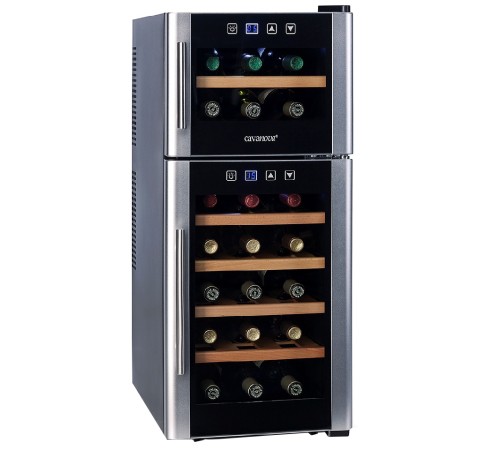 Винный шкаф двухзонный Cavanova CV021-2TNS