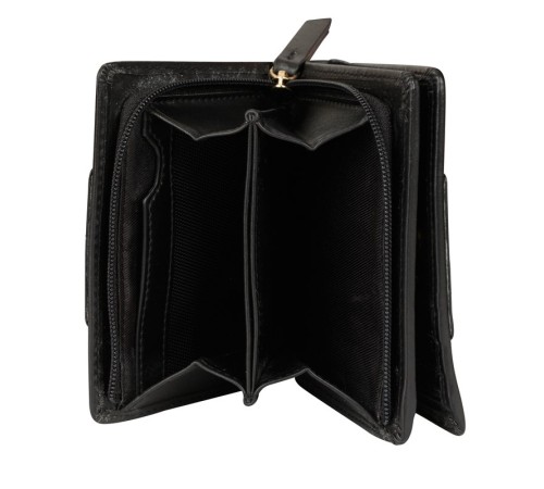 Кошелёк Cross Kelly Wall Black, кожа наппа, гладкая, цвет чёрный, 11,2 x 9,4 x 2 см