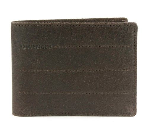 Портмоне WENGER Street Hunter, коричневый, воловья кожа, 12х9х1 см