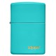Зажигалка ZIPPO Classic с покрытием Flat Turquoise, латунь/сталь, бирюзовая, матовая, 38x13x57 мм