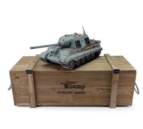 Радиоуправляемый танк Torro Jagdtiger, башня Henschel 1/16 дым (для ИК боя) V3.0 2.4G RTR