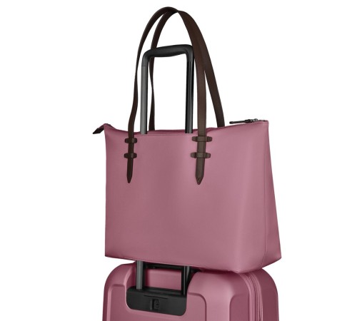 Сумка VICTORINOX Victoria Deluxe Business Tote, пурпурно-розовая, нейлон/кожа, 47x15x31 см, 16 л