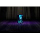 Зажигалка ZIPPO Skeleton Design с покрытием Black Light, латунь/сталь, черная, матовая, 38x13x57 мм
