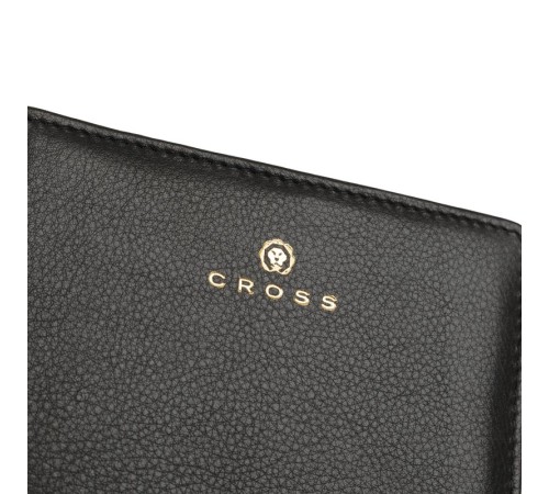 Кошелёк Cross Monaco Black, кожа наппа, гладкая, цвет чёрный, 11 x 9 x 2,5 см