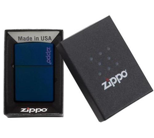 Зажигалка ZIPPO Classic с покрытием Navy Matte, латунь/сталь, синяя, матовая, 38x13x57 мм