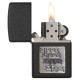 Зажигалка ZIPPO Classic с покрытием Black Crackle™, латунь/сталь, чёрная, матовая, 38x13x57 мм