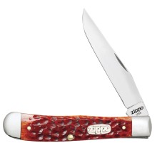 Нож перочинный ZIPPO Chestnut Bone Standard Jigged Trapper, 105 мм, коричневый + ЗАЖИГАЛКА ZIPPO 207
