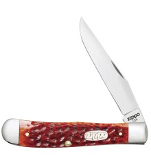 Нож перочинный ZIPPO Chestnut Bone Standard Jigged Trapper, 105 мм, коричневый + ЗАЖИГАЛКА ZIPPO 207