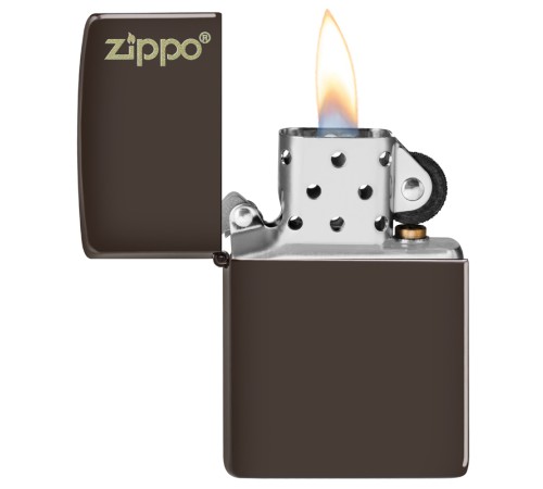 Зажигалка ZIPPO Classic с покрытием Brown Matte, латунь/сталь, коричневая, матовая, 38x13x57 мм