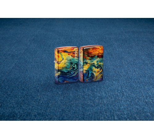 Зажигалка ZIPPO Classic с покрытием 540 Tumbled Brass, латунь/сталь, разноцветная, 38x13x57 мм