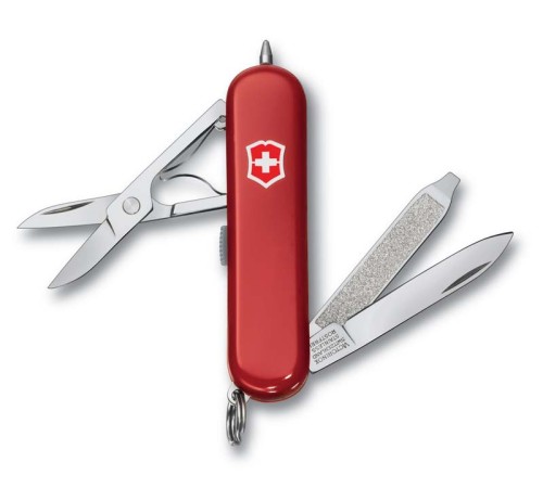 Нож-брелок VICTORINOX Signature Lite, 58 мм, 7 функций, красный