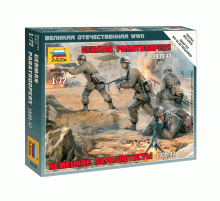 Сборные солдатики ZVEZDA Немецкие парашютисты, 1/72