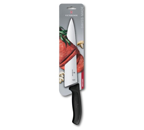 Нож разделочный VICTORINOX SwissClassic, 25 см, чёрный, в картонном блистере