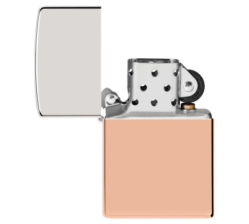 Зажигалка ZIPPO Bimetal с двойным металлическим покрытием, медь/латунь/сталь, медная, 38x13x57 мм