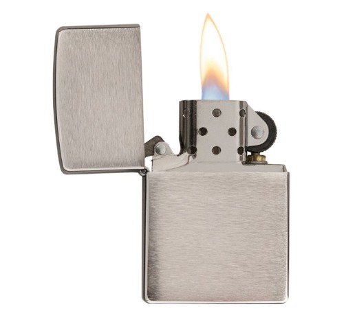 Зажигалка ZIPPO Armor™ c покрытием Brushed Chrome, латунь/сталь, серебристая, матовая, 38x13x57 мм